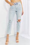 Vervet by Flying Monkey Stand Out Full Size Distressed Cropped Jeans