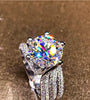 3 Carat Moissanite Three-Layer Ring