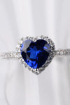 2 Carat Moissanite Heart-Shaped Side Stone Ring