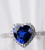 2 Carat Moissanite Heart-Shaped Side Stone Ring