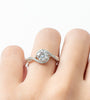 1 Carat Moissanite Crisscross Ring