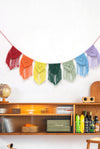 Rainbow Fringe Macrame Banner