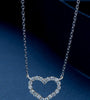 Moissanite Platinum-Plated Heart Necklace