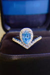 1 Carat Pear Shape Moissanite Heart Ring