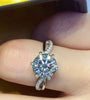 2 Carat Moissanite Ring in Smokey Gray