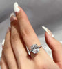 Platinum-Plated Side Stone 2 Carat Moissanite Ring