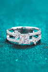 Moissanite Double Layered Ring