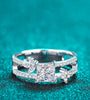 Moissanite Double Layered Ring